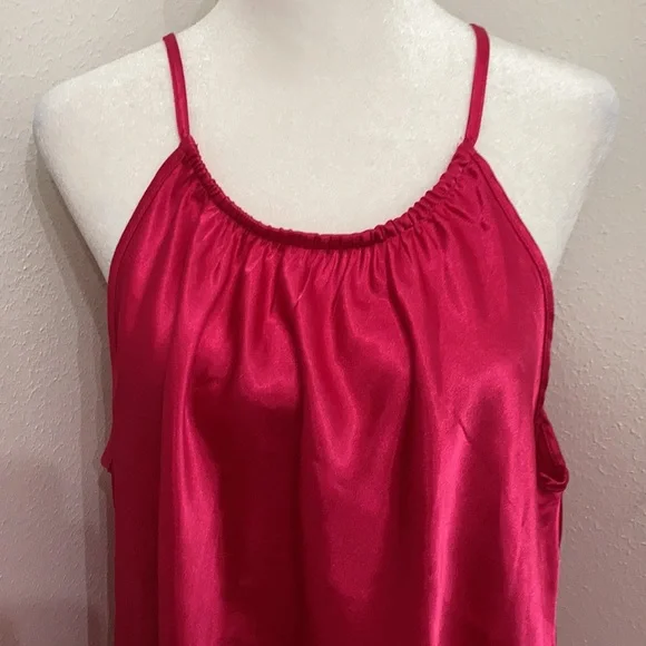 EUC Nicole Miller Hot-pink Spaghetti Strap Blouse Size XL - Picture 8 of 12
